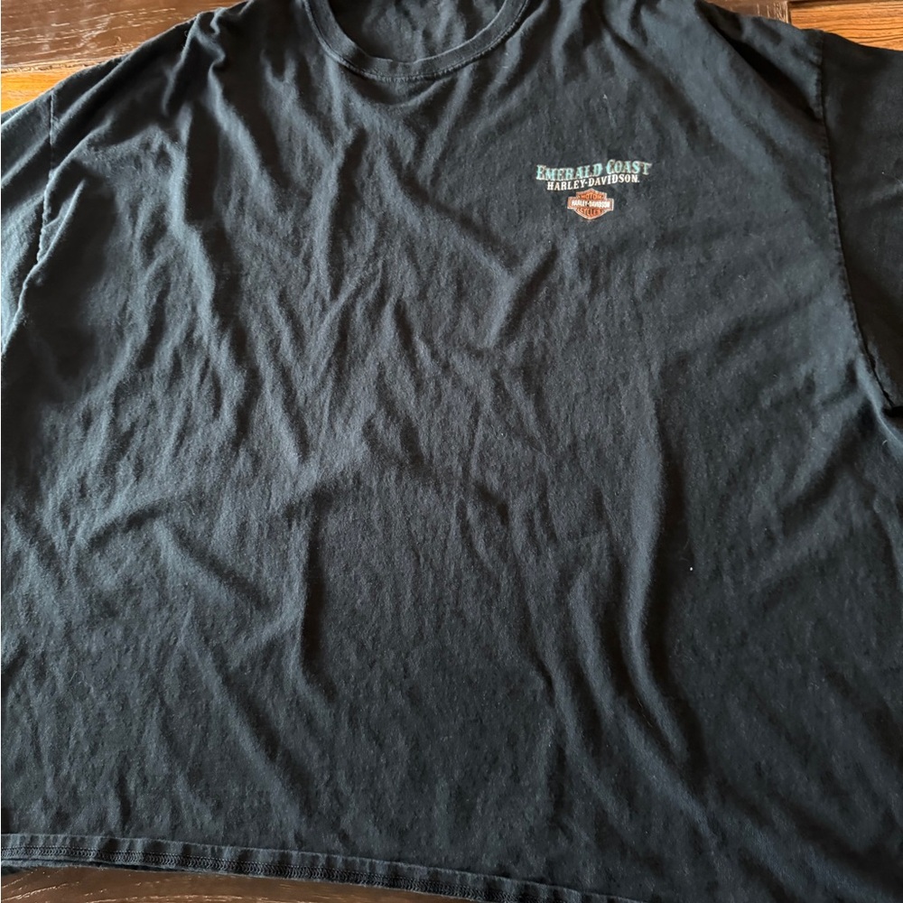 5Xl Men’s Harley Davidson Emerald Coast Harley Ft. Walton Beach. Black/Cotton
